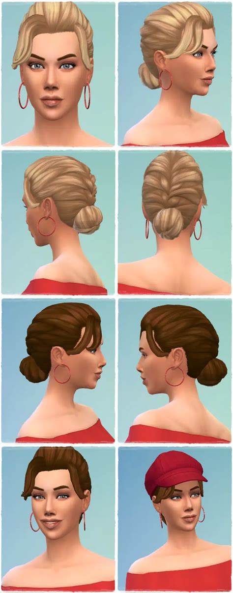 Birksches Sims Blog Annas French Braid Hair Sims Hairs