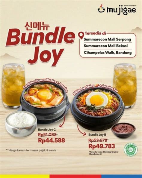 Mujigae Promo New Bundle Joy Harga Spesial Paket Menu Favorit Mulai