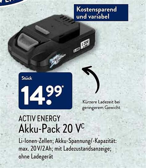 Activ Energy Akku Pack Angebot Bei Aldi Nord