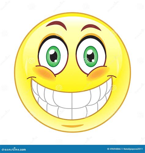 Big Smile Emoticon Stock Vector Image 49694866