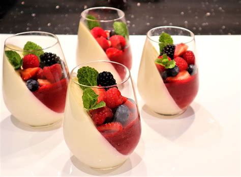 Panna Cotta With Fruit Jelly Dessert Cups Recipes Pana Cotta Recipe