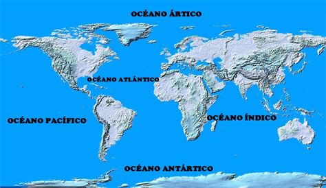 Los Cinco Oceanos Del Mundo En Mapamundi Politico Mapa Politico Images