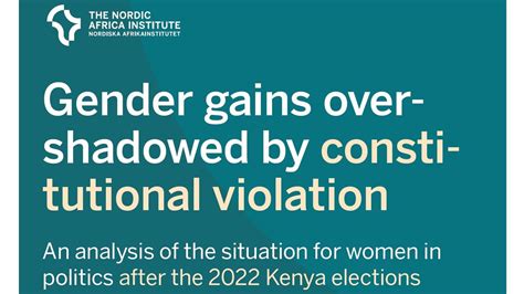 Gender Gains Overshadowed By Constitutional Violation An Analysis Of