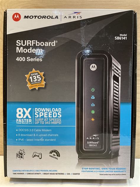 Motorola Arris Surfboard Modem 400 Series Sb6141 343 Mbps Docsis 30