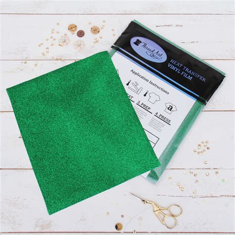 12 Green Glitter Htv Vinyl Sheet Pack Heat Transfer Cricut