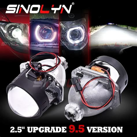 Sinolyn 2 5 Pulgadas 9 5 Ver Lentes De Proyector Angel Eyes Bi Xenon