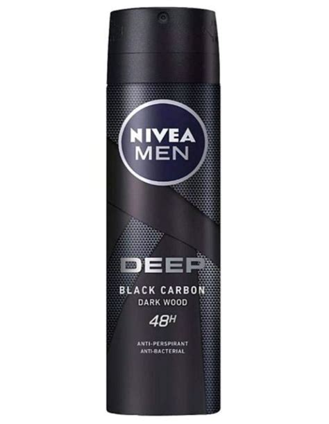 NIVEA Deodorant For Men Deep Black Carbon Dark Wood Spray 150ML