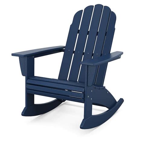 Polywood Vineyard Curveback Navy Hdpe Plastic Adirondack Outdoor