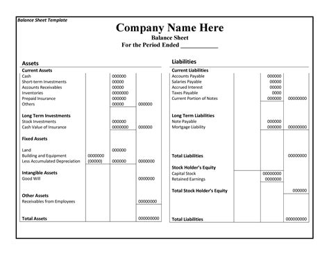 38 Free Balance Sheet Templates & Examples - Template Lab