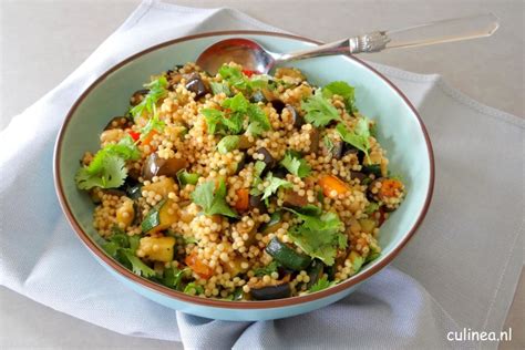 Parelcouscous Salade Met Aubergine Courgette En Paprika Copy