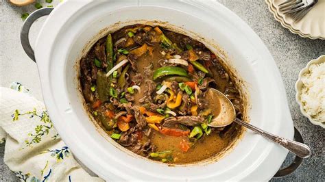 Slow Cooker Pepper Steak Xoxobella