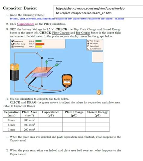 Solved Capacitor Basics