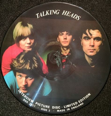 Talking Heads Interview Picture Disc Limited Edition 80s Vinyl4you