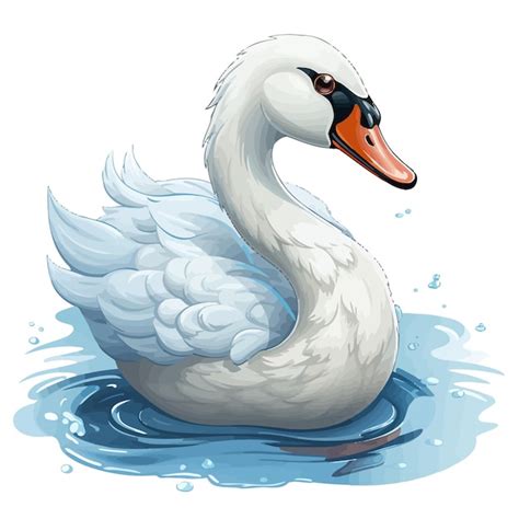 El Vector Del Cisne Es Lindo Vector Premium