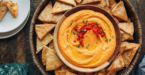 Roasted Red Pepper Hummus Recipe Striped Spatula