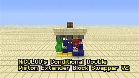 NiCOLOO S Conditional Double Piston Extender Block Swapper V2 Minecraft