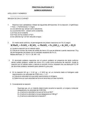 ACV S07 Práctica calificada 2 Quimica Inorganica 47929 ACV S07