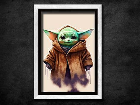 ArtStation - Cute baby Yoda Star Wars watercolor | Digital download ...