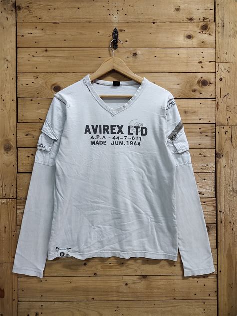Vintage avirex long sleeve cargo t-shirts | Grailed