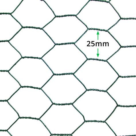 25mm Pvc Coated Wire Netting H1m X L50m 20g 18g Wire Fence