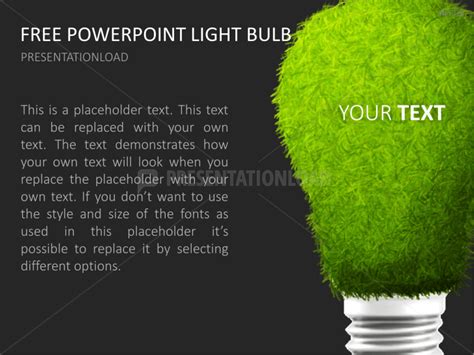 Free PowerPoint Template Light Bulb | PowerPoint Templates | PresentationLoad