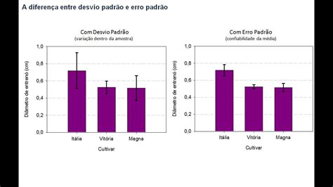 Gráfico Desvio Padrão ou Erro Padrão da Média YouTube