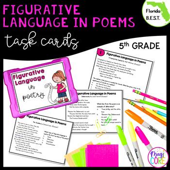 Figurative Language In Poems Task Cards Th Grade Fl Best Ela R