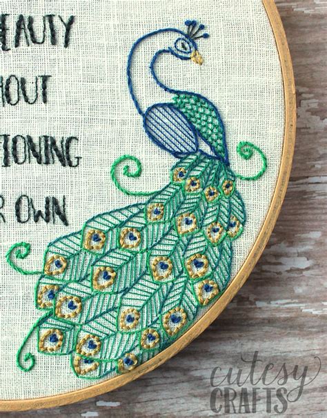 Peacock Embroidery Designs Pattern