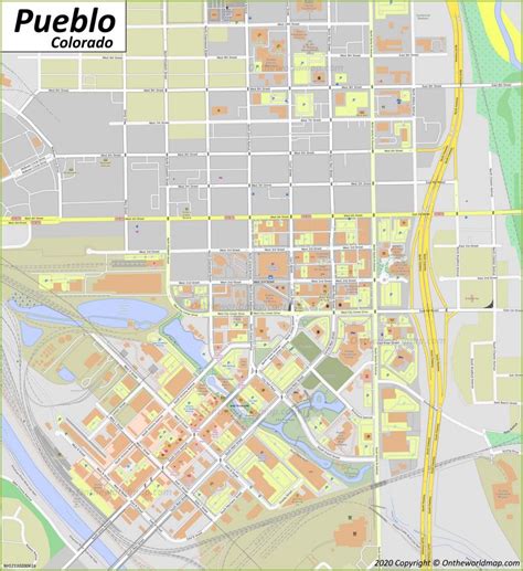 Pueblo Map | Colorado, U.S. | Discover Pueblo with Detailed Maps