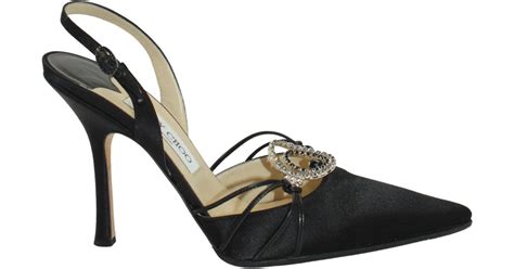 Jimmy Choo Crystal Embellished Slingback Pumps In Black Lyst