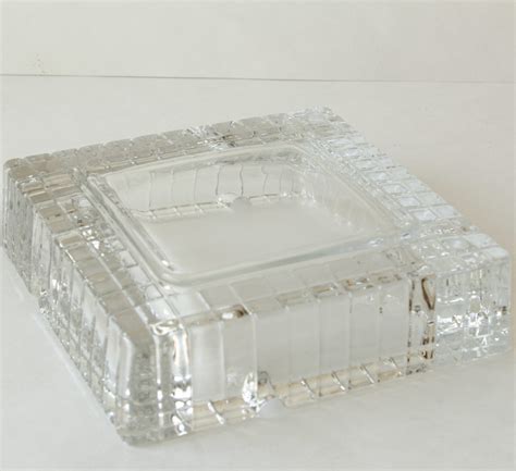 Art Deco Square Crystal Ashtray Cynthia S Attic Direct Antiques And Collectibles