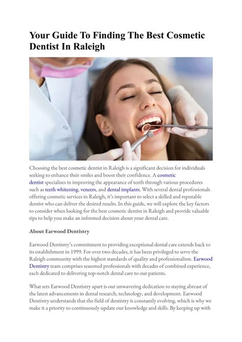 Ppt Achieve Your Ideal Smile With Cosmetic Dentist In Raleigh