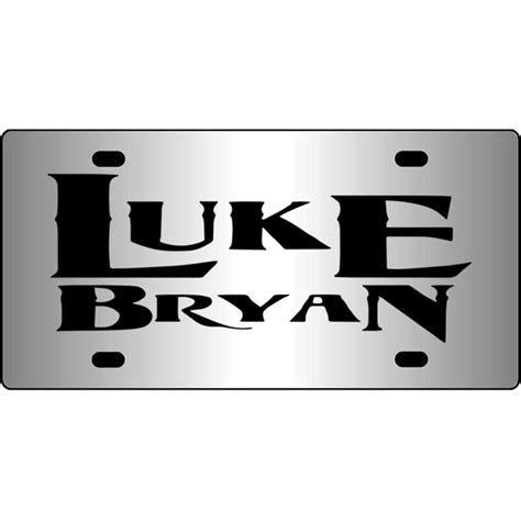 Luke Bryan Mirror License Plate