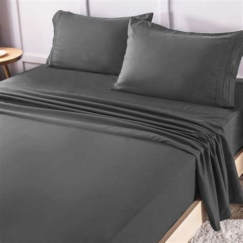 Lianlam Queen Bed Sheets Set Super Soft Brushed Microfiber 1800 Thread Count Breathable