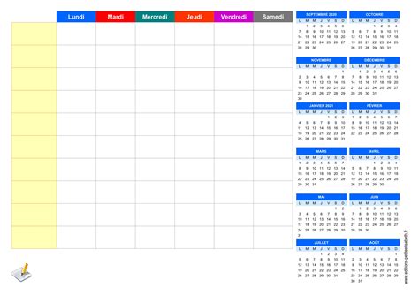 Planning Semaine Vierge À Imprimer Calendrier Semaine Planning Hot