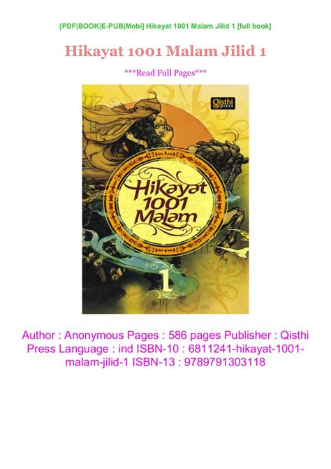 Hikayat 1001 Malam Jilid 1 Download Ebooks