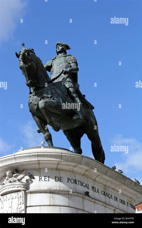 Estatua Ecuestre De Bronce Del Rey Joao I Fotograf As E Im Genes De