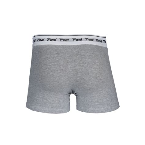 Cueca Boxer De Cotton Cinza Mescla Trave Underwear Cuecas Modernas