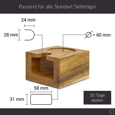 Lambda Coffee Tamperstation 51 58mm für Barista aus Akazienholz I aus