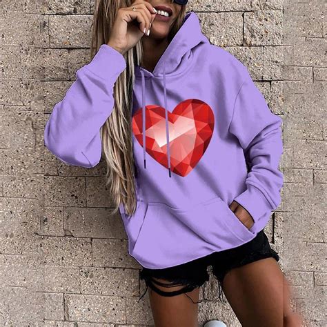 Satın Alın Hoodie Sex Heart Print Fashion Pullover Autumn Womens Harajuku Long Sleeve Casual