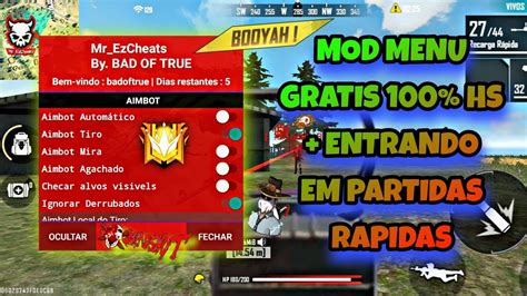 Saiu Novo Mod Menu Gratis Atualizado Hs Ant Ban Entrando