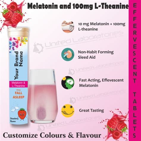 Melatonin and 100mg L-Theanine Tablets Manufacturer and Supplier in India