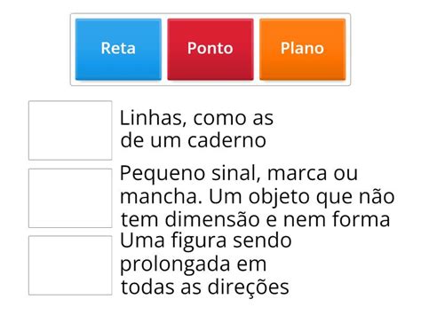 Ponto, reta e plano - Match up