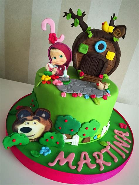 Masha and the bear cake Masha e o urso Bolo de aniversário para bebê