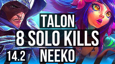 Talon Vs Neeko Mid 8 Solo Kills Legendary 15 3 8 Kr Diamond