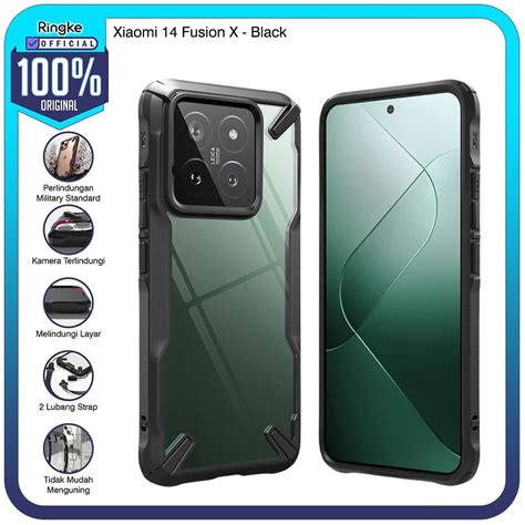 Jual Ringke Xiaomi 14 Fusion X Black Casing Tahan Banting Tipis Anti