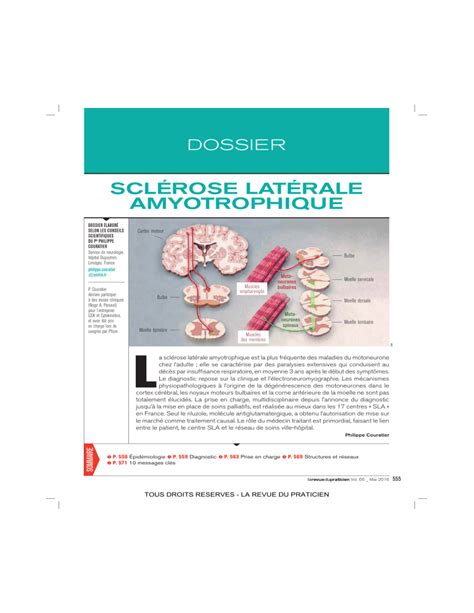 SCLÉROSE LATÉRALE AMYOTROPHIQUE DOSSIER