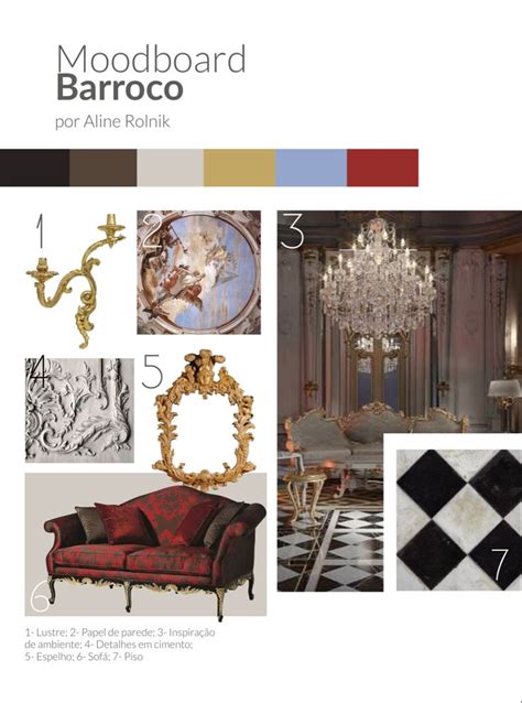 Moodboard Barroco Decoração barroca Design barroco Decoração de amor