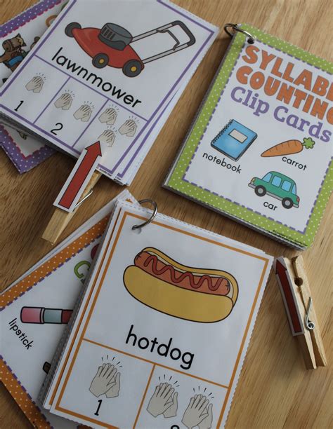 Kids Can Count And Clap The Syllables With Syllable Counting Clip Cards