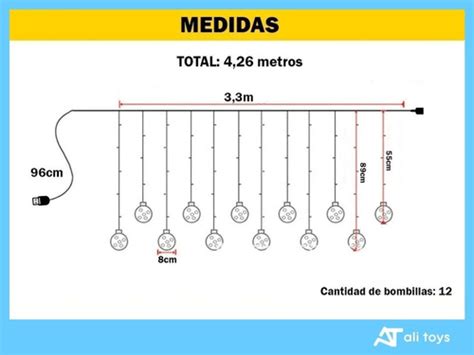 Guirnalda Exterior Led Colgante Cascada Lluvia 12 Focos Usb ALI TOYS